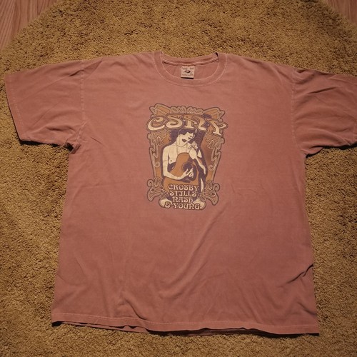 Vintage Crosby Stills Nash Young T Shirt Size XL 2006 Freedom Of Speech Tour - Picture 3 of 12