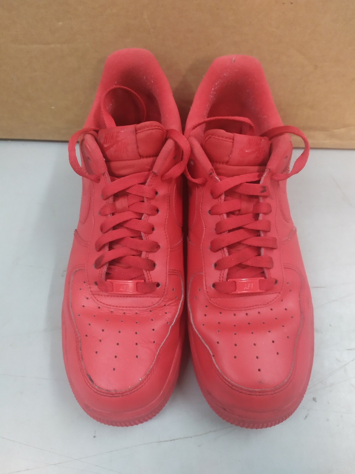 Size 9.5 - Nike Air Force 1 Low '07 LV8 Triple Red for sale online | eBay
