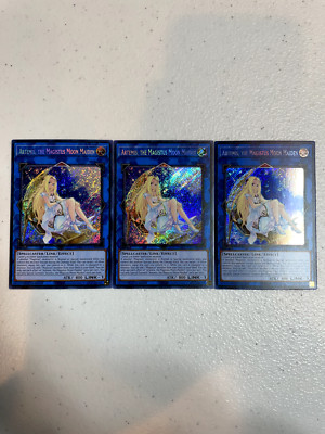 Yu-Gi-Oh! Karte Artemis, The Magistus Moon Maiden – Secret Rare, RA01-EN049, 25th Anniversary