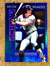 2020 Bowman Platinum Blue Aaron Schunk TOP-66 047/150 Colorado Rockies