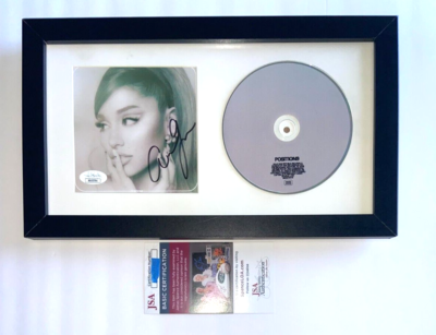ARIANA GRANDE SIGNED POSITIONS CD COVER FRAMED WICKED FULL