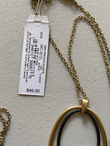 Lucky Brand Necklace brushed gold tone Pendant - Picture 3 of 8
