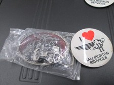 VINTAGE Halliburton Services, Belt Buckels & Pin VG Condition