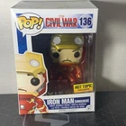 Funko Pop Captain America Civil War Iron Man Unmasked Hot Topic Ex #136 W/Prot