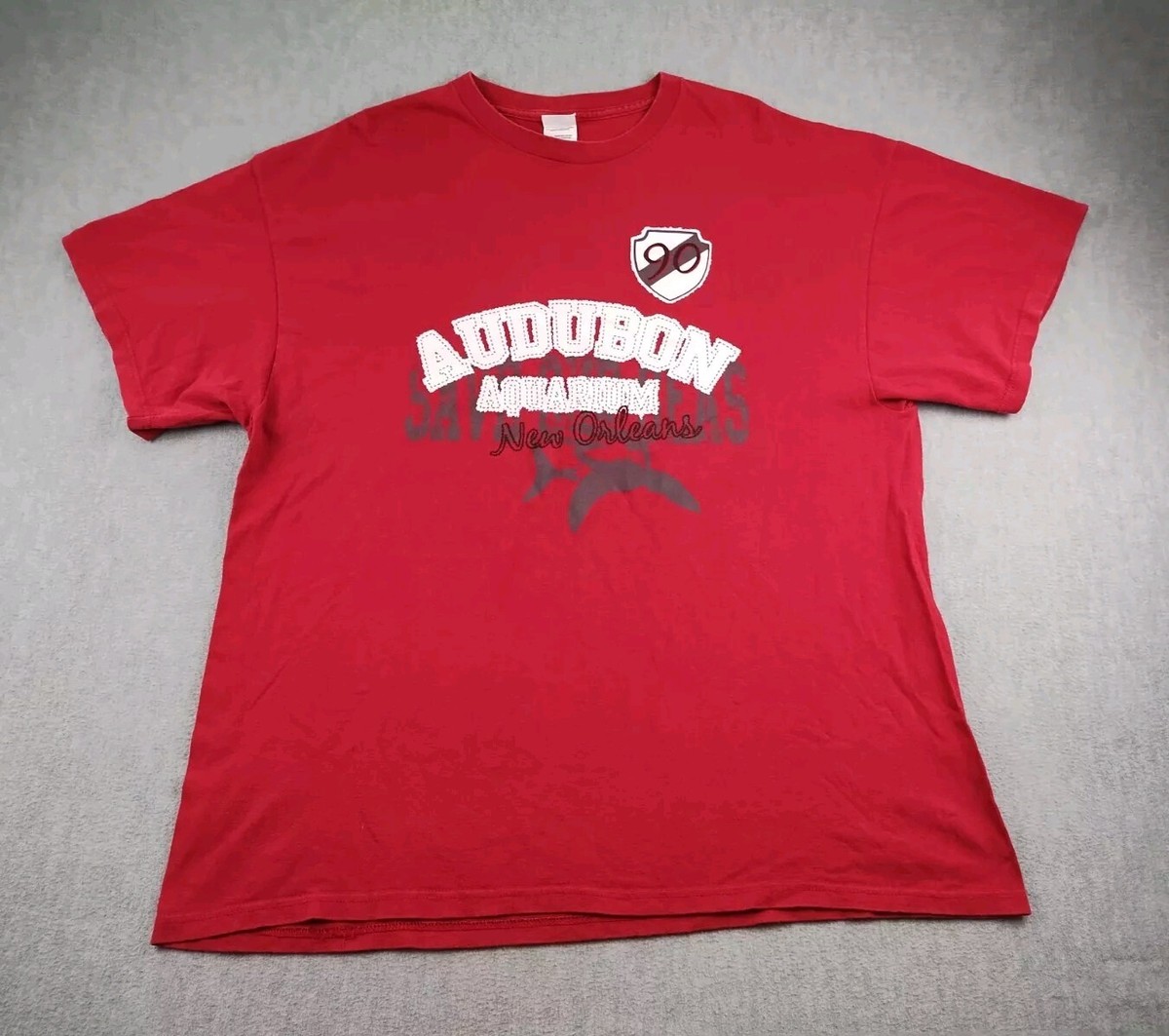 Audubon New Orleans Aquarium Of Americas T Shirt Adults 2XL Red Save Our  Seas