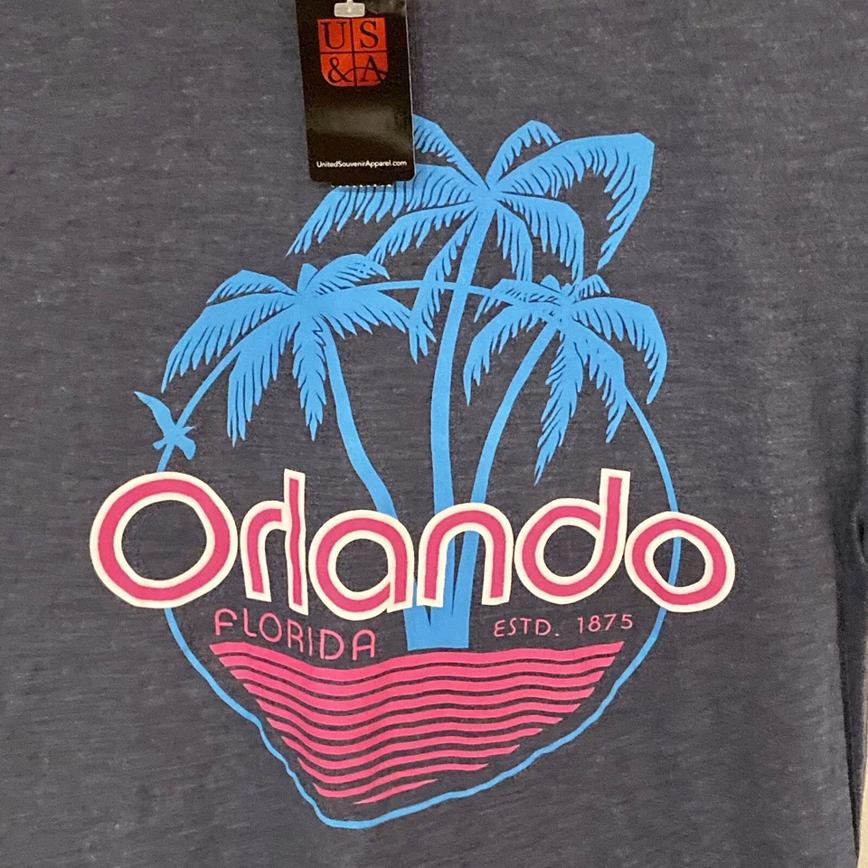 Nueva con etiquetas Camiseta de recuerdo Gildan estilo suave Orlando Florida para mujer talla pequeña  Foto 3 de 4