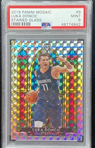 2019-20 Luka Doncic Mosaic Stained Glass PSA 9 Looks Like ...