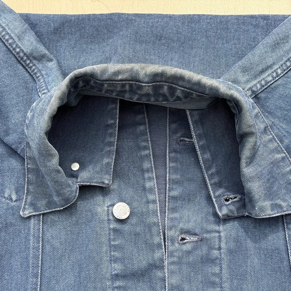Versace Classic V2 Blue Denim Medusa Button Jeans Jacket Large L