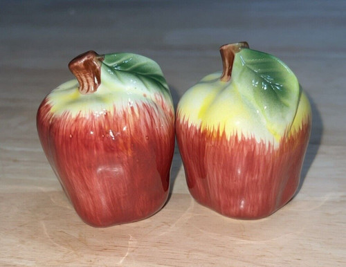 Apple - Salt and Pepper Shakers - Ceramic Red Apple