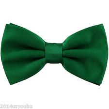 Classic New Emerald Green Men's Pre-tied Bowtie Bow tie wedding Party Prom