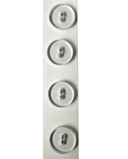 Buttons Clear Flat Round 5/8" 2-Hole 4-Pk Vintage Blumenthal Lansing No C013