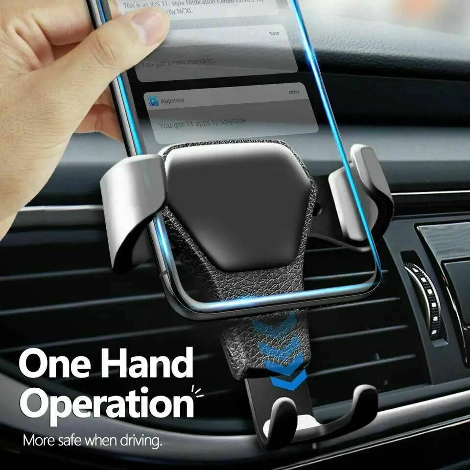 Gravity Car Mount Air Vent Phone Holder for iPhone X XR XS Max Samsung S10 Note9 - Image 4 of 4