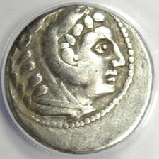 Celtic Alexander the Great III AR Tetradrachm Coin 200 BC - Certified ANACS VF30