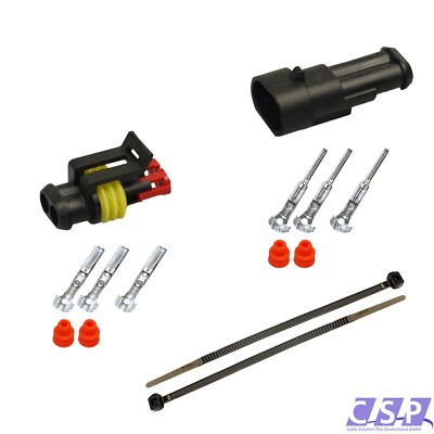 AMP Superseal Stecker Set 2-polig 1,50²-2,50mm² Steckverbinder KFZ LKW Motorrad