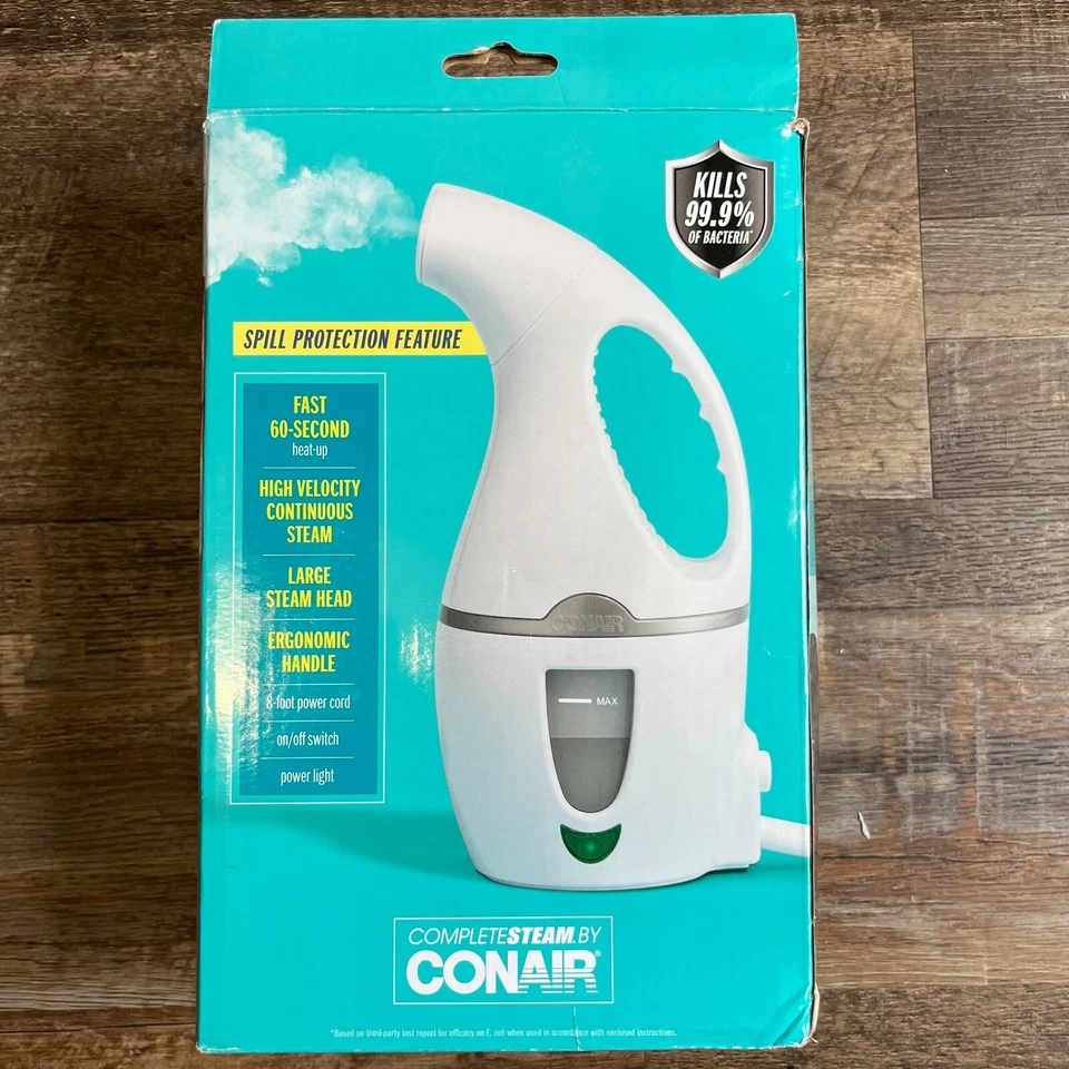 NEW Conair Complete Steam 1100 Watt Handheld Fabric Steamer SPILL PROTECTION - Image 2 of 4
