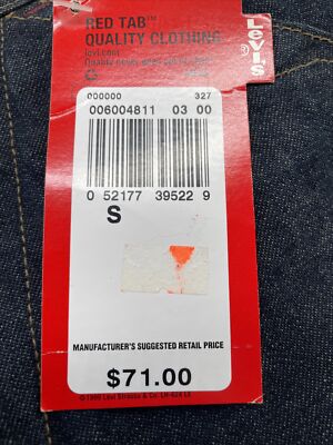 RARE UNISEX NOS Vtg 90's Levi's Red Tab Unique Pockets Men's RARE UNISEX NOS Vtg 90's Levi's Red Tab Unique Pockets Men's