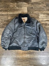 VTG Dickies Jacket Men's XL 70s 80s Gray Sherpa Lined Bomber Distressed