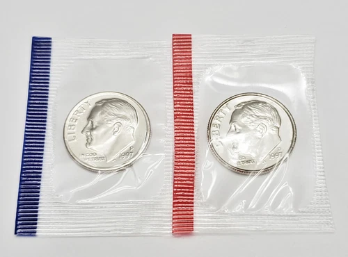 1997 P & D Roosevelt Dime Set (2 Coins) *MINT CELLO*   **FREE SHIPPING**