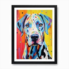 Pop Art Paint Dog 3 Art Print Framed Wall Art Poster Canvas Print Picture