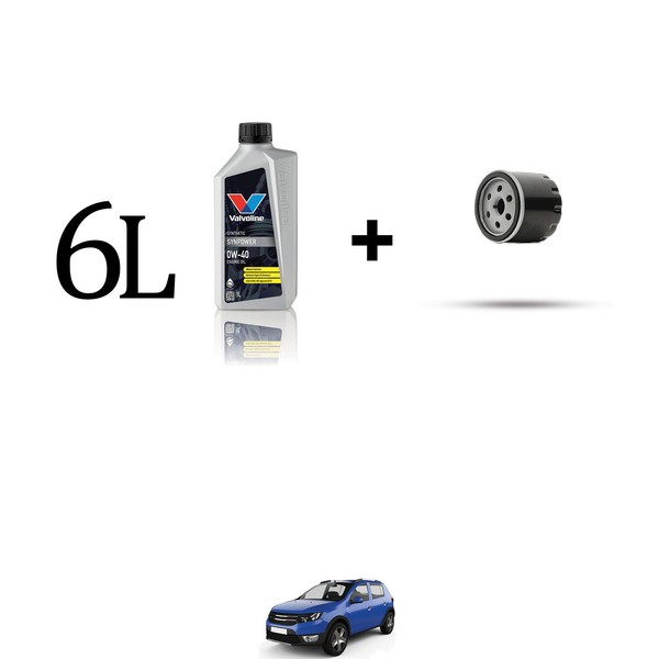 Set ÖLfilter Und 6L FüR Dacia Sandero Ii 1.5 Dci 66Kw Von 2013-image