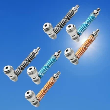 6Pack New 3.2" Metal Lay Flat Detachment Tobacco Smoking Hand Pipes with Caps&/=