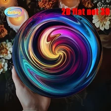 8x8inch Round Metal Plate Windproof Rainproof Multi Location Decor