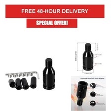 GSTP Universal Gear Shift Knob Adapter Aluminum Alloy Black