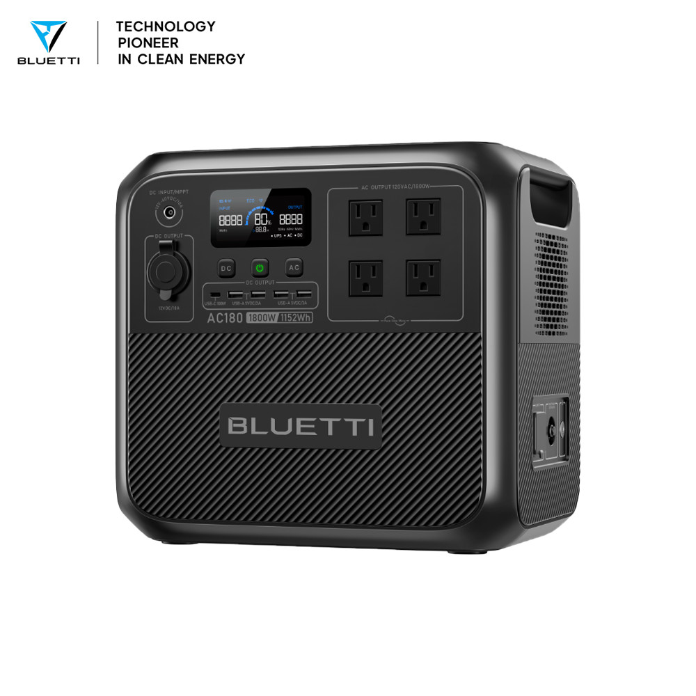 BLUETTI AC180 1800W 1152Wh Portable Power Station LFP for Camping Home Back up