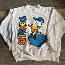 Rare Vintage Disney Donald Duck Made In USA Sweatshirt SIZE LARGE ๐ฅ