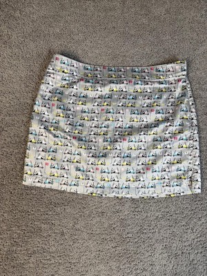IZOD Skort Womens 16 Gray Golf Cart Athletic Polyester Spandex Elastic Waist