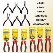 4" 6" 8" Inch Mini Big Heavy Duty Strong Pliers Side Cut Combo Long Needle Nose