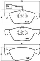 Bremsbelagsatz Scheibenbremse Prime Brembo P 23 112 FüR Alfa 145 146 Fiat Bravo