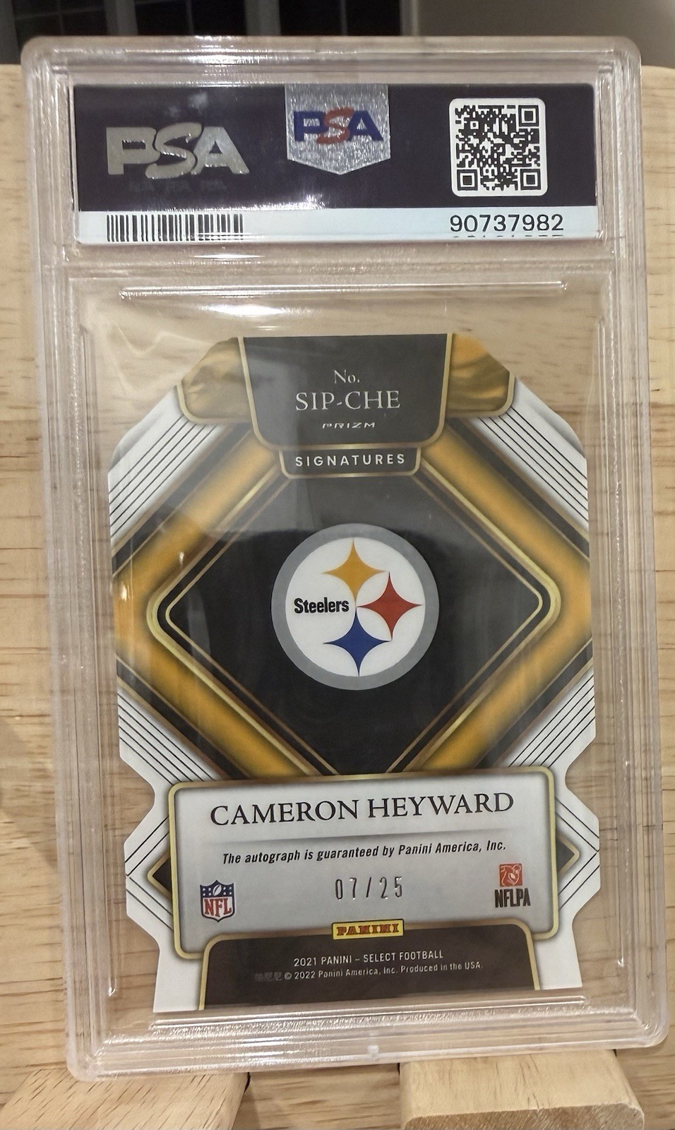 2021 Panini Select - PSA 10 Cameron Heyward #SIP-CHE Tie-Dye Prizm /25 Auto view 2