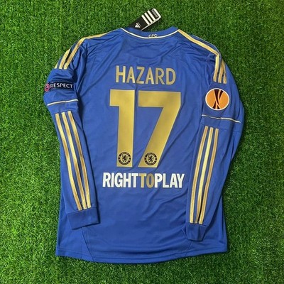 Hazard 17 Chelsea Jersey 2012 2013 Size L Retro Football Home LS