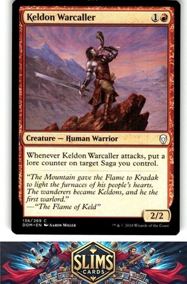 Magic the Gathering MTG Dominaria Keldon Warcaller #136 Buy 2 Get 1