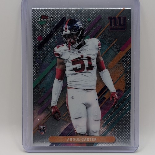 Topps Finest Abdul Carter Finest Performance Rookie Rare #221 New York Giants