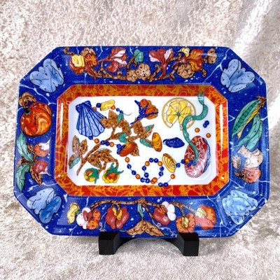 Hermes Tray Plate Marqueterie de Pierres d'Orient et d'Occident 20 x 16cm