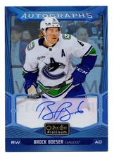2024-25 O-Pee-Chee Platinum Blue Rainbow Autographs #BA-BO Brock Boeser