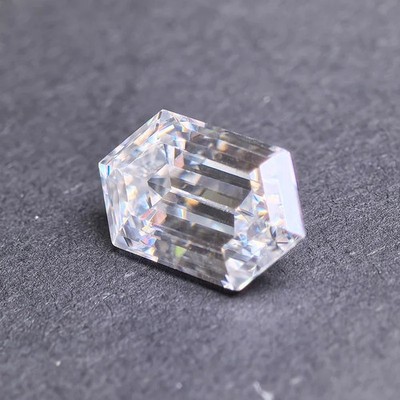GRA VVS1 Rare D Color Long Hexagon 0.8-4.5ct Moissanite Stone Factory Direct