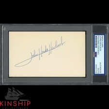 John Havlicek signed 3x5 Index Card PSA DNA Slab Basketball Auto C4928