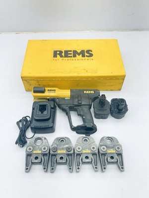 REMS 571 Akku-Press ACC Radial Press Tool w/ Charger/Batteries & 4 Crimping Jaws