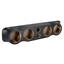 Q Power Vinyl Pod Quad 6.5" Speaker Box, 4-Hole Sealed Enclosure w/ 3" Tweeters