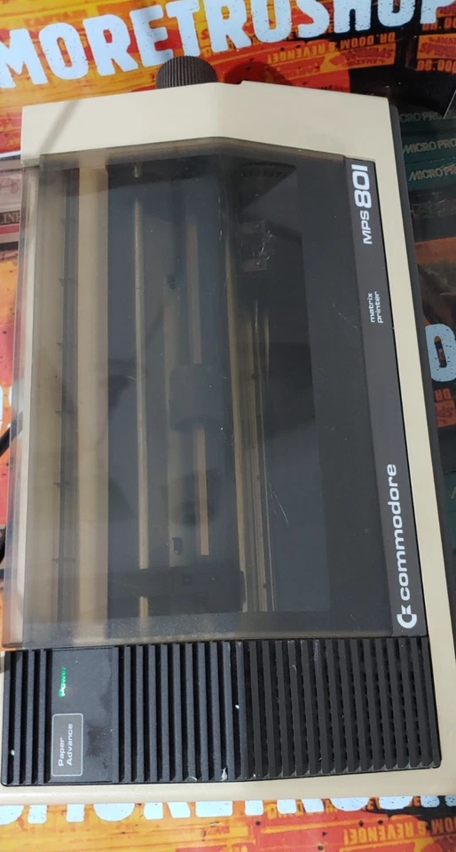 Commodore MPS 801 Nadeldrucker (64 / 128 etc) defekt + Netzkabel - Bild 2 von 4