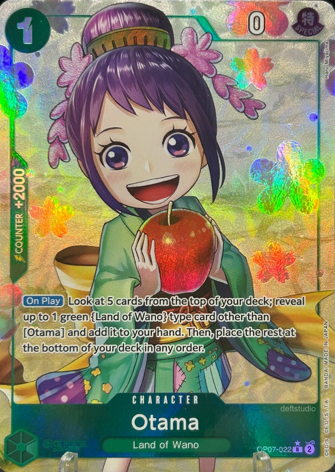 • Otama • OP07-022 Alt Art Holo 500 Years in the Future One Piece TCG NM