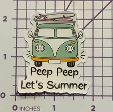 Hippie Love Bus PEEP PEEP LET'S SUMMER - Vinyl Sticker Decal Sticker Bomb SURFER