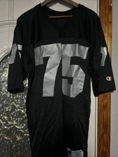 Vintage Champion Howie Long Jersey NFL Black Oakland LA Raiders 49 Football