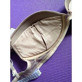 $305 La Perla Push Up Bra Removable Pads Size 34D Floral Lace Plunge In Sand