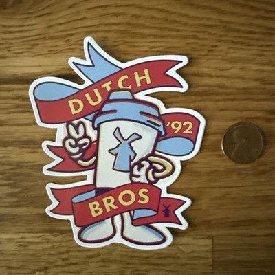 2025 Grand Opening Dutch Bros Sticker Pink Blue Ribbon Coffee Cup LIMITED NEW