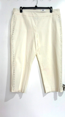 JM Collection Pull-On off white Fancy Demin Pants Women's XXL