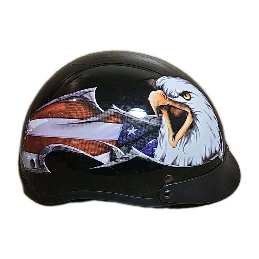 can motorcycle helmets KYPARA Full Face Helmet with Internal Tinted Visor & DOT Approved for Moped ATV Cruiser Scooter (White Samurai Spirit, X-Large) : Automotive bagandbackpack Colour:01 Carbon Fiber Motorcycle Helmet The helmet features an